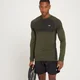 Haut sans coutures à manches longues MP Essentials pour hommes – Vert kaki chiné