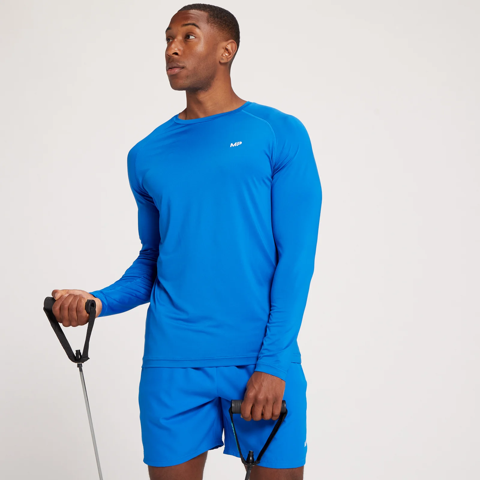 Haut à manches longues à imprimé répétitif MP Graphic Training pour hommes – Bleu pur - XXS Image 1