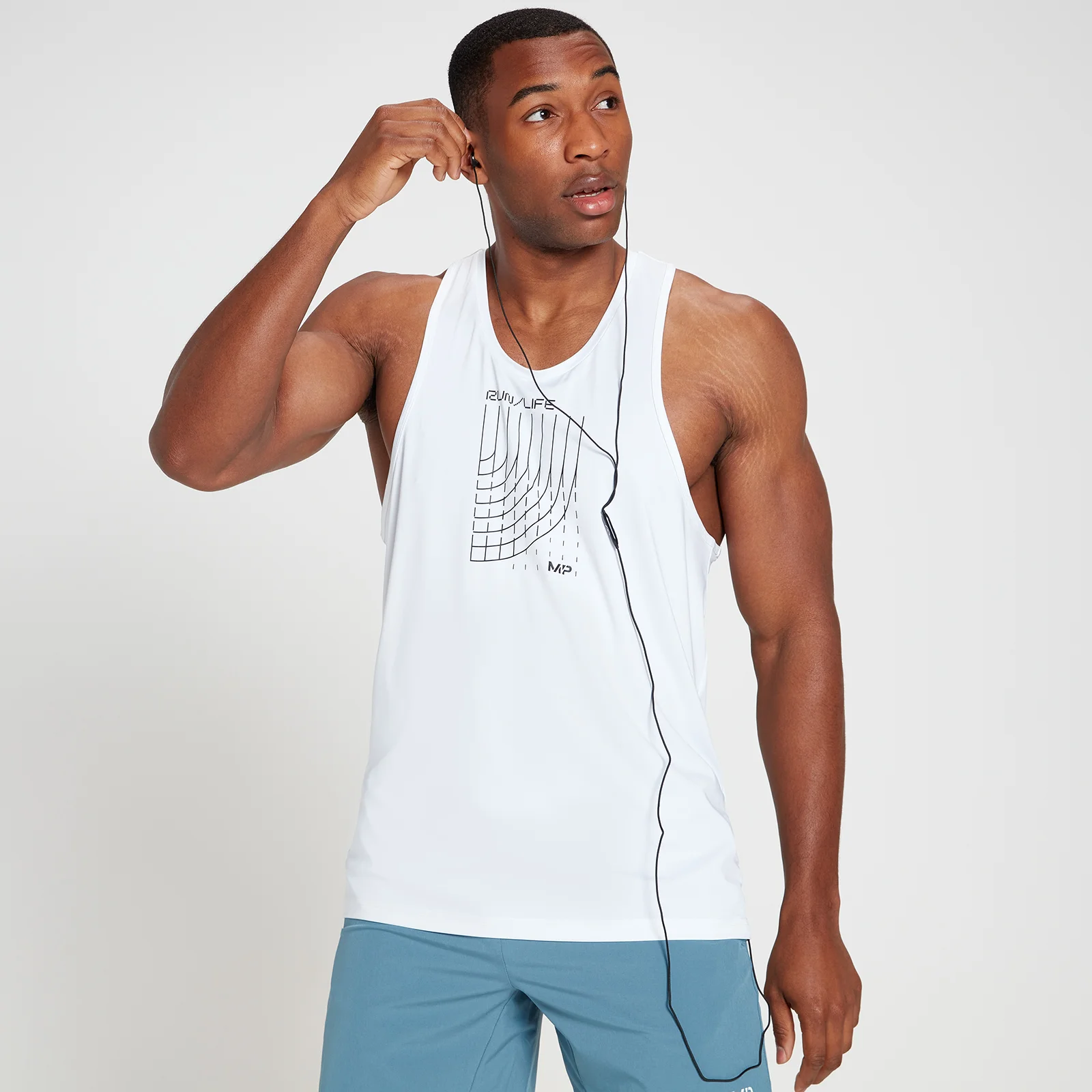 Débardeur d’entraînement MP Run Graphic pour hommes – Blanc - XXS Image 1