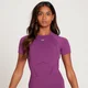 Crop top sans coutures à manches courtes MP Tempo pour femmes – Violet