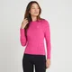 T-shirt d’entraînement à manches longues MP Performance pour femmes – Magenta chiné tacheté de blanc
