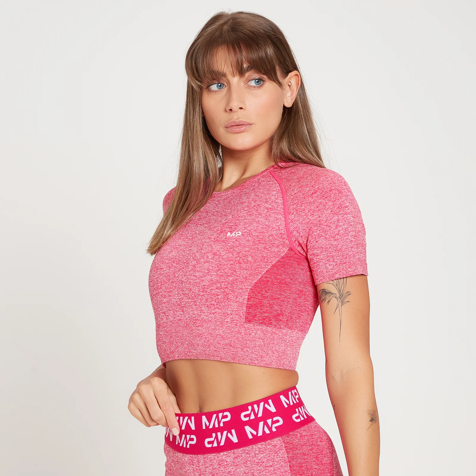T-shirt court à manches courtes MP Curve pour femmes – Magenta - XL Image 1