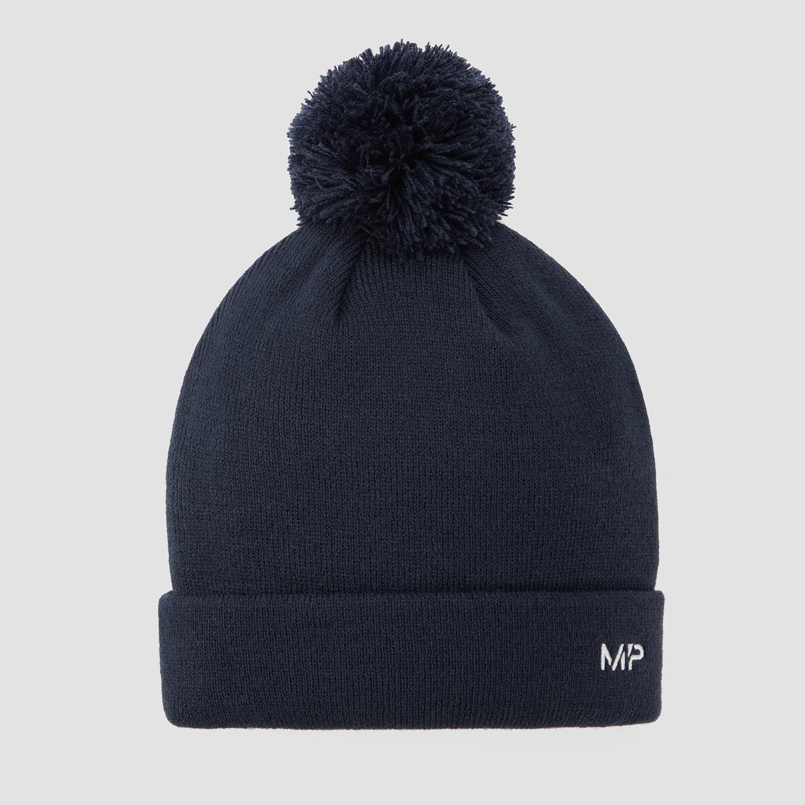 Bonnet à pompon MP – Bleu marine/Blanc Image 1
