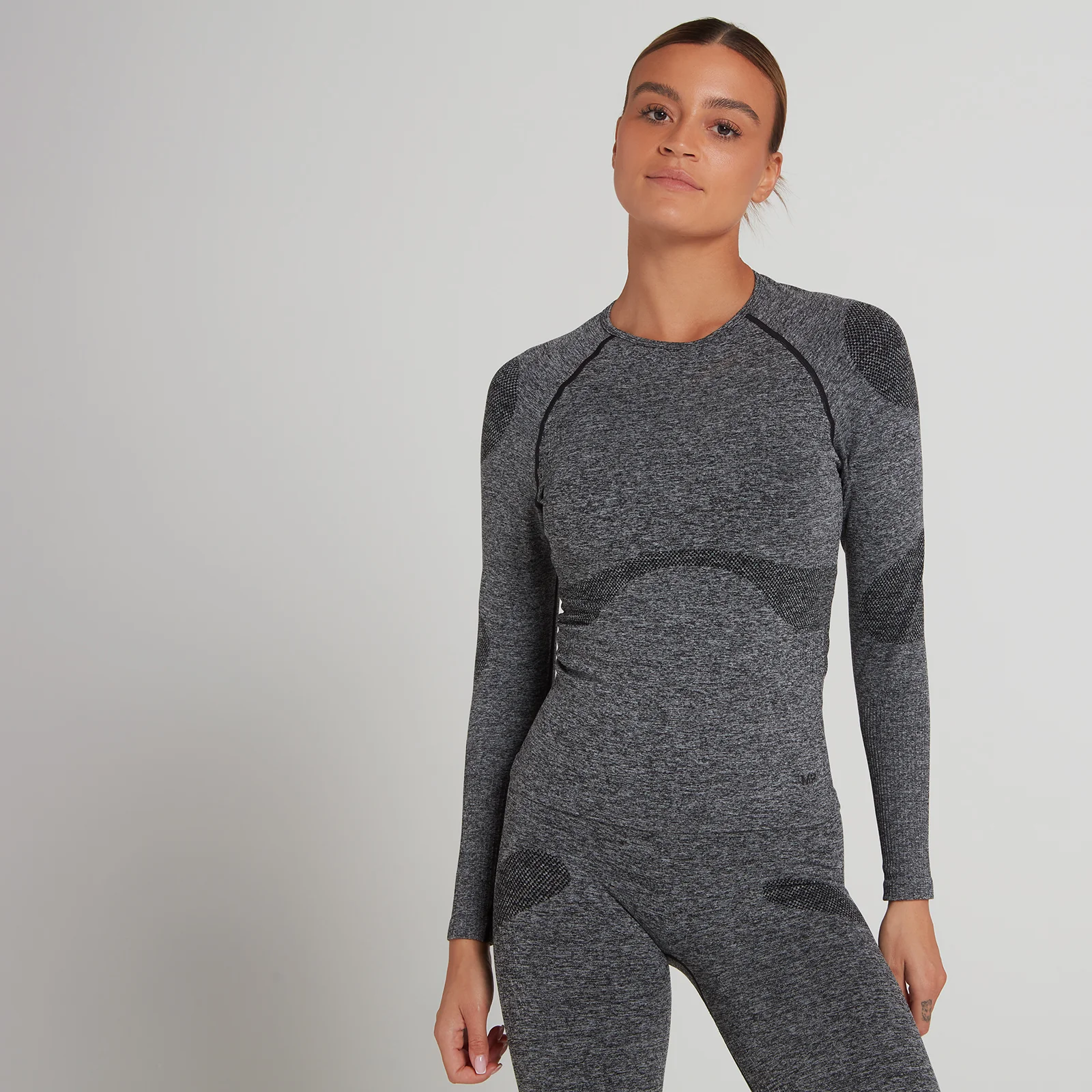 Haut sans coutures à manches longues MP Dynamic Training pour femmes – Noir délavé - M Image 1