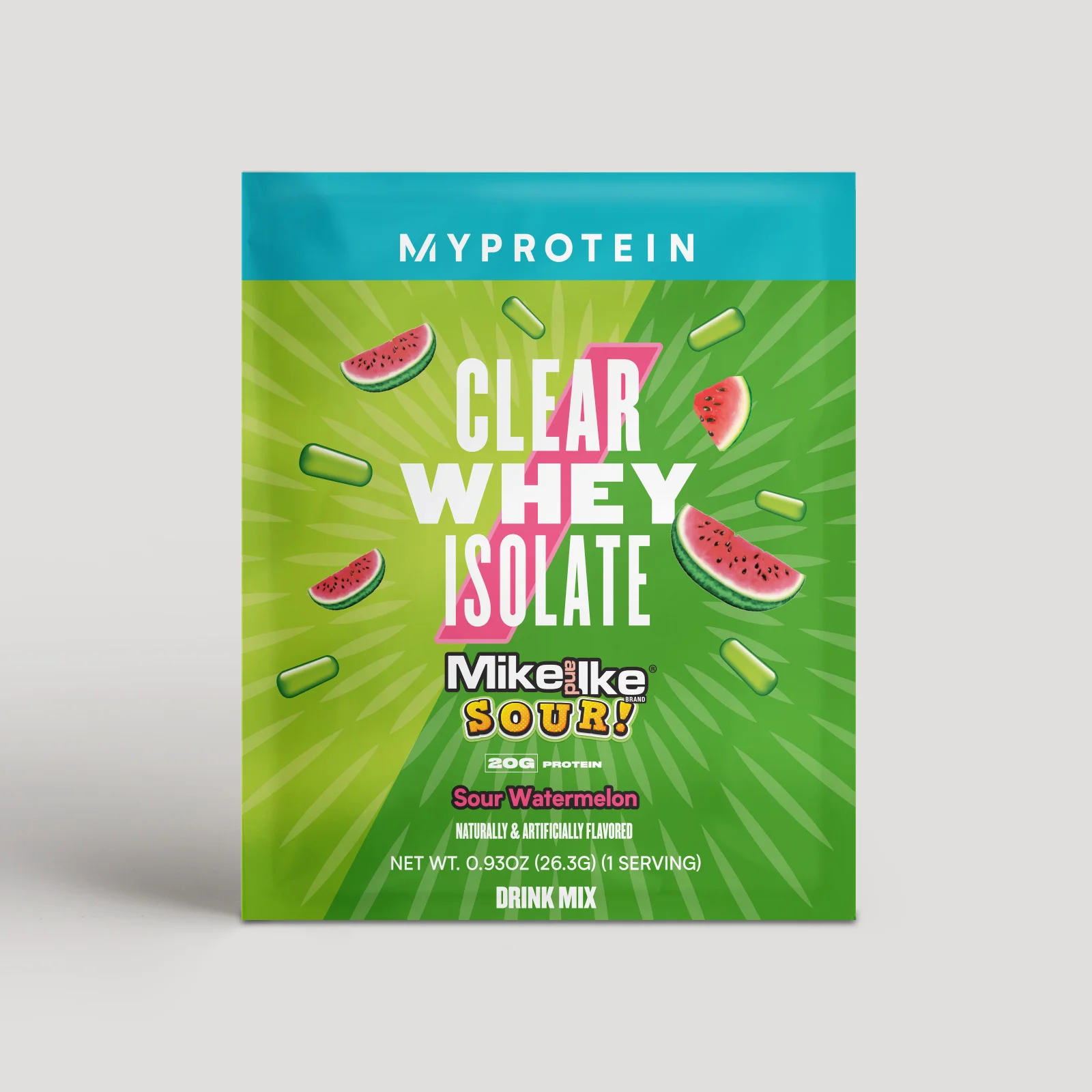 Myprotein Clear Whey Isolate (Sample), Mike and Ike - 0.88Oz - Sour Watermelon Image 1