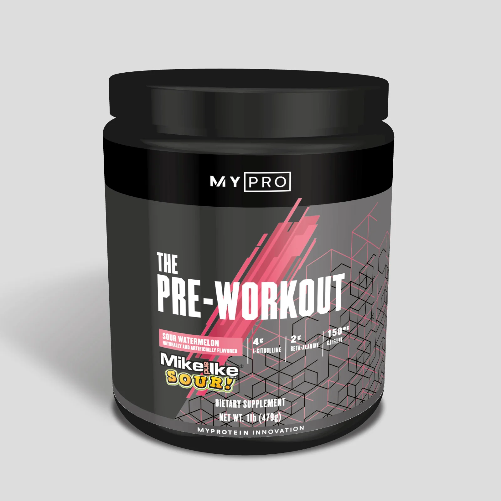 Myprotein THE Pre-workout, Mike and Ike (USA) - 0.97lb - 30portions - Sour Watermelon Image 1