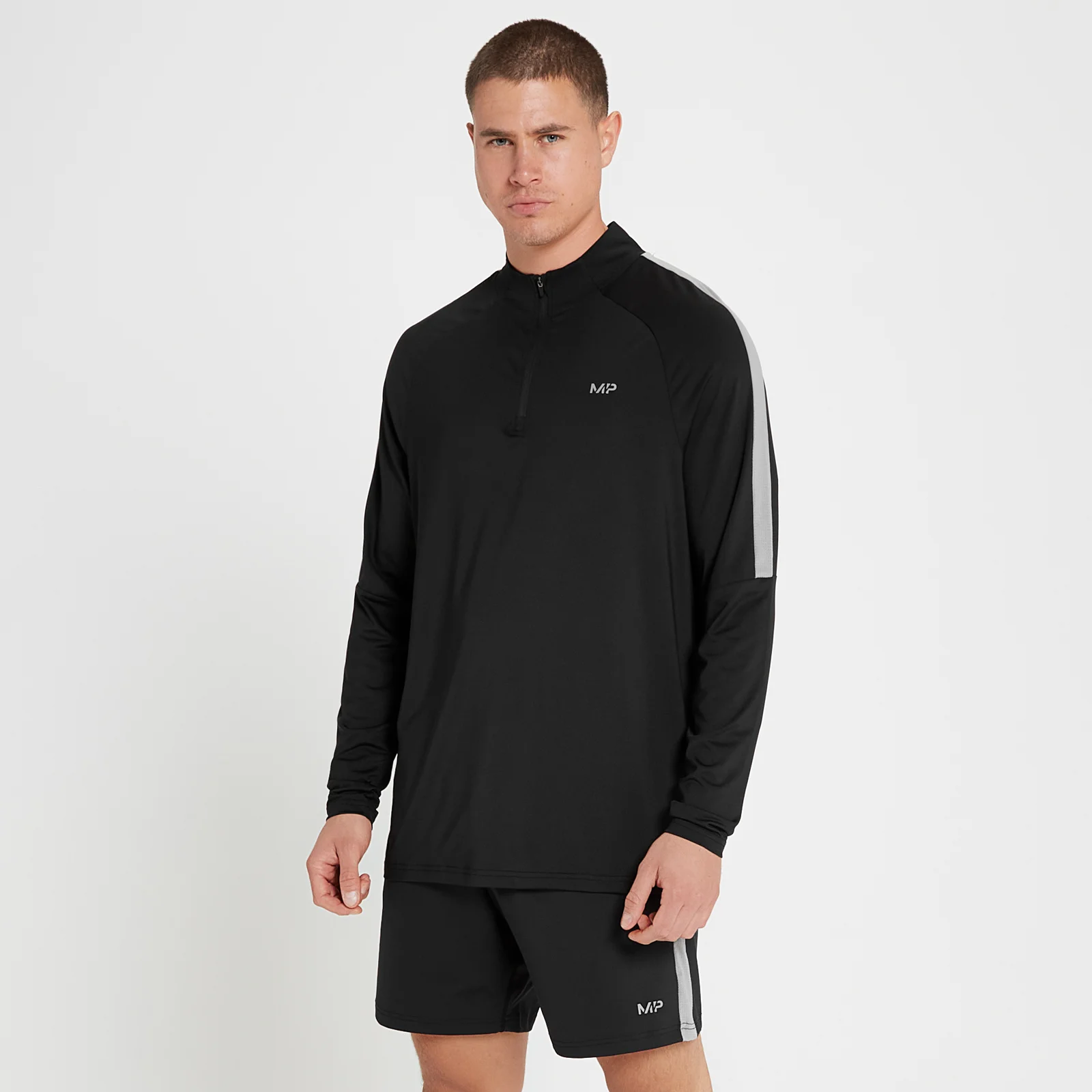 Haut à fermeture éclair ¼ MP Tempo pour hommes – Noir - XXS Image 1