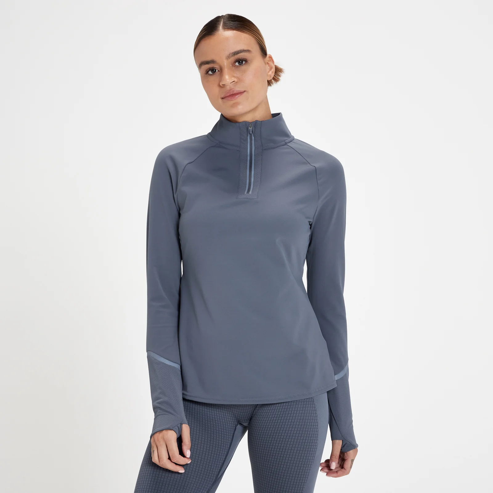 Haut à fermeture éclair ¼ MP Velocity Ultra pour femmes – Bleu ombragé - XS Image 1