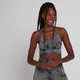 Brassière de sport sans coutures MP Shape Ultra pour femmes – Noir tie-dye