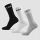Chaussettes de tennis unisexes MP (lot de 3 paires) – Blanc/Noir/Gris chiné