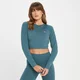 T-shirt court à manches longues MP Body Fit pour femmes – Bleu fumé