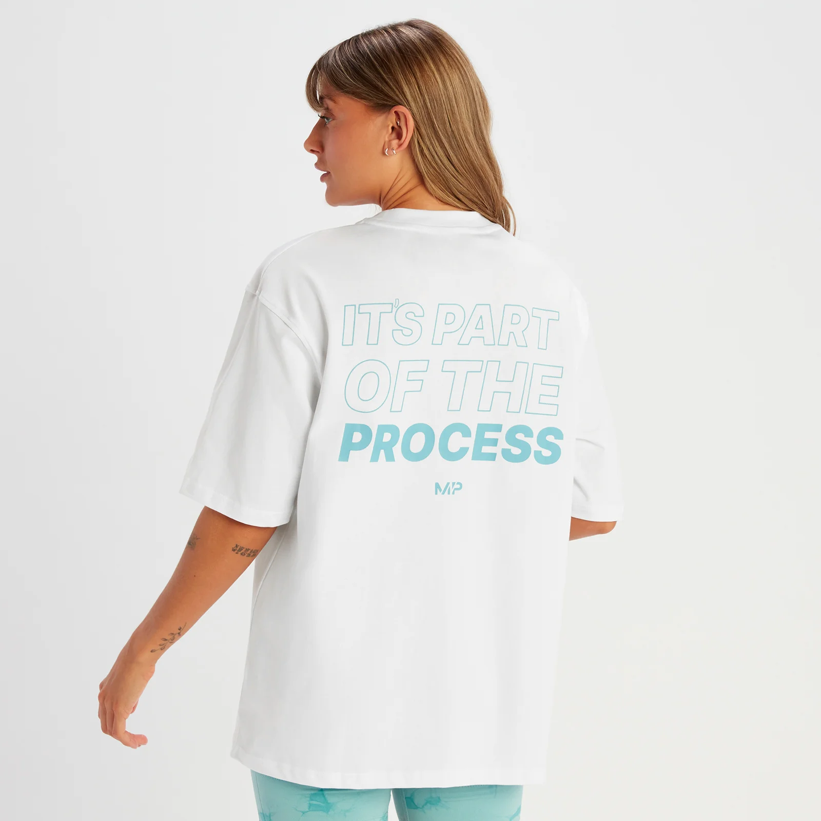 T-shirt MP Slogan pour femmes – Blanc/Bleu - XS Image 1