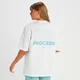 T-shirt MP Slogan pour femmes – Blanc/Bleu