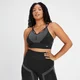 Brassière de sport sans coutures avec effet froncé MP Impact pour femmes – Noir