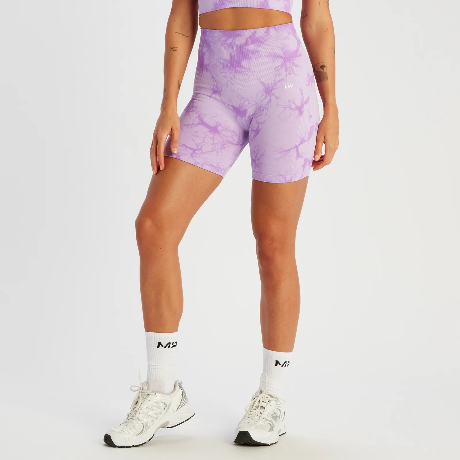 Cycliste sans coutures MP Shape pour femmes – Tie-dye violet - XS Image 1