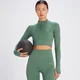 Crop top côtelé sans coutures à fermeture éclair ¼ MP Tempo pour femmes – Pin clair