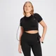 Crop top côtelé sans coutures MP Tempo pour femmes – Noir