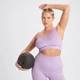 Brassière asymétrique côtelée sans coutures MP Tempo pour femmes – Lilas vif