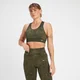 Brassière de sport à motif sans coutures MP Adapt pour femmes – Vert olive