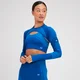 Crop top sans coutures à manches longues MP Tempo Ultra pour femmes – Bleu surf
