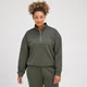 Sweat à fermeture éclair ¼ MP Rest Day pour femmes – Vert taupe