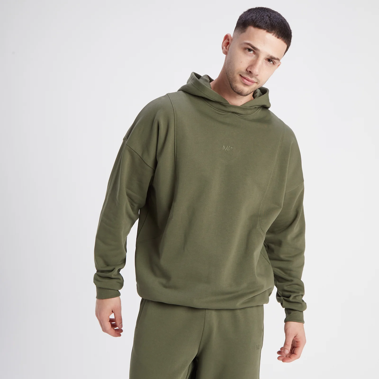 Sweat à capuche oversize MP Adapt pour hommes – Olive - XS Image 1