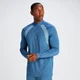 Haut à fermeture éclair ¼ MP Tempo pour hommes – Bleu indigo