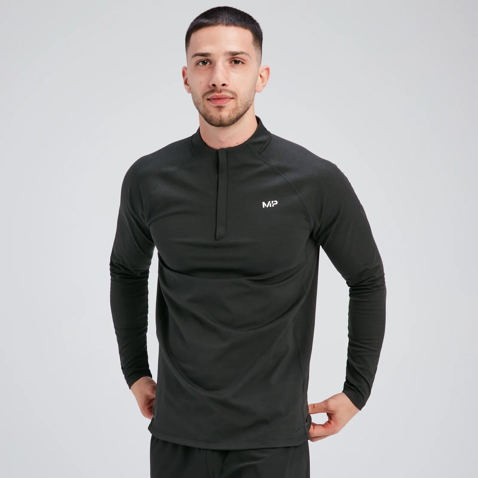 Haut à fermeture éclair ¼ MP Tempo pour hommes – Noir - XS Image 1