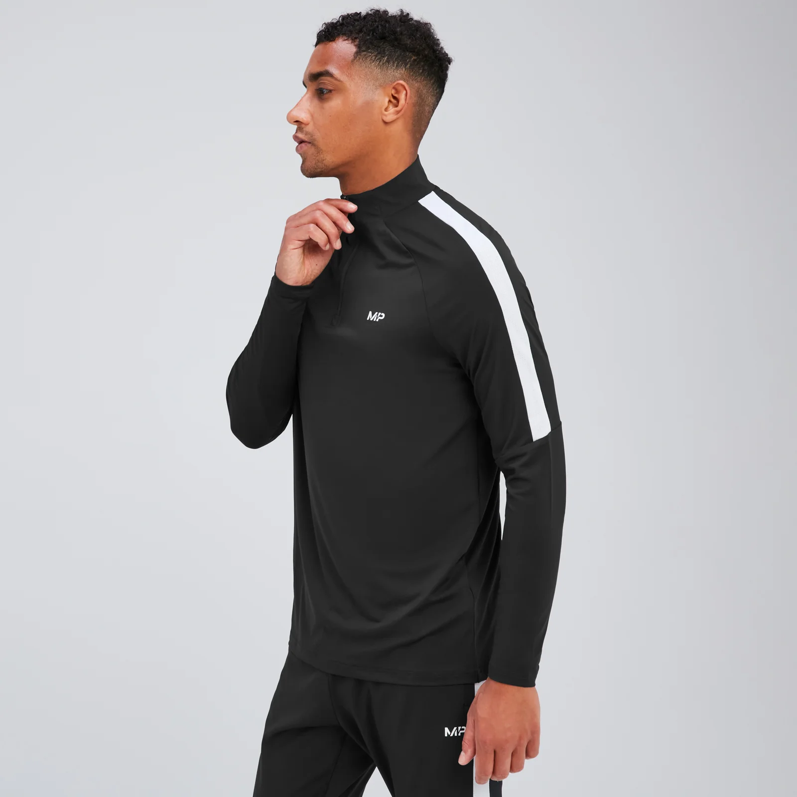 Haut à fermeture éclair ¼ MP Tempo pour hommes – Noir - XS Image 1