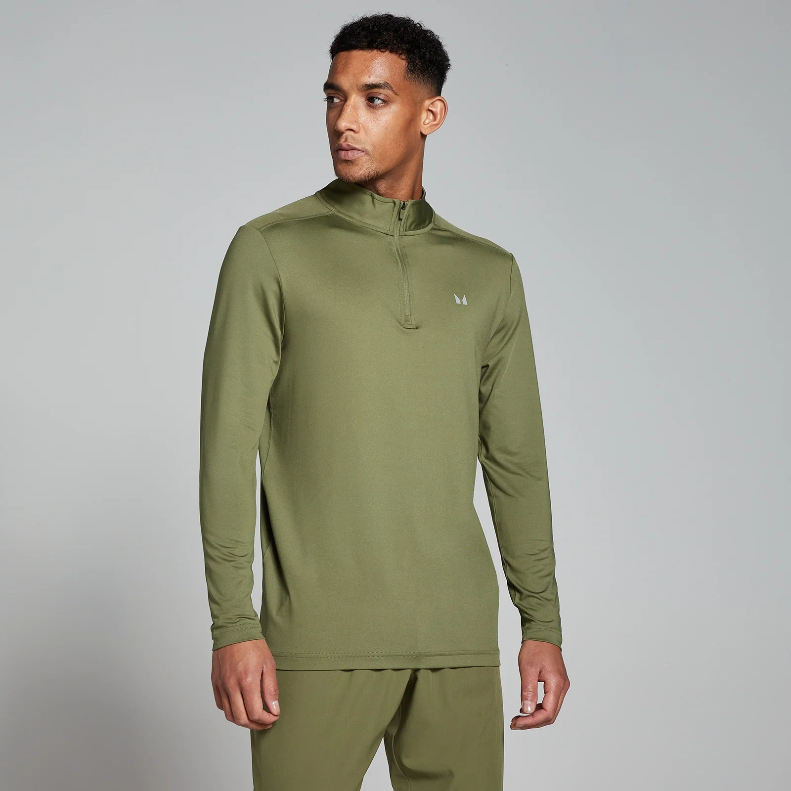 Haut à fermeture éclair ¼ MP Velocity pour hommes – Kaki - XS Image 1