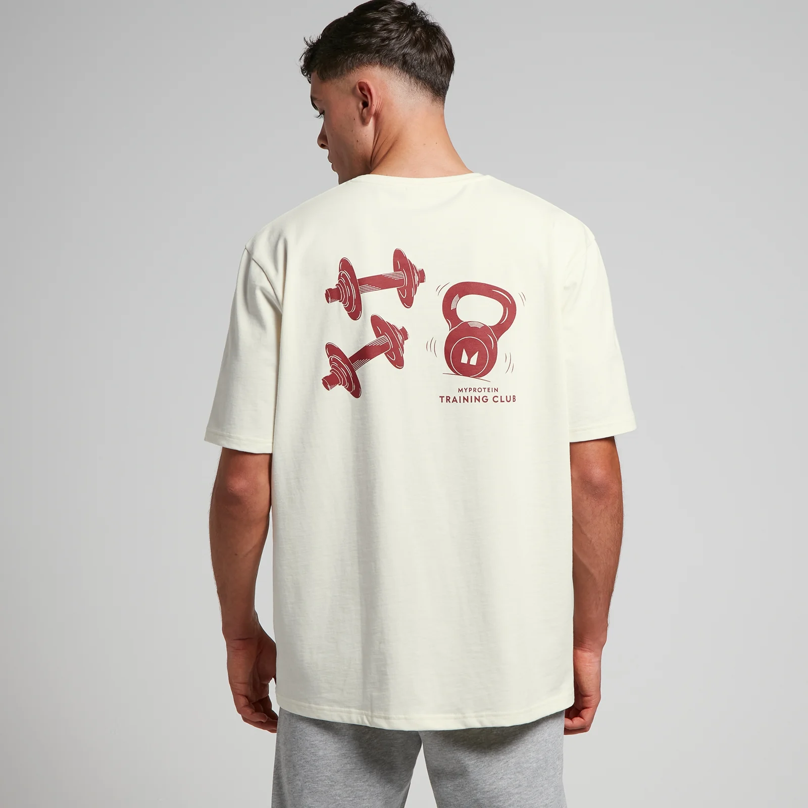T-shirt oversize MP Tempo Graphic pour hommes – Blanc cassé/Imprimé rouge - L Image 1