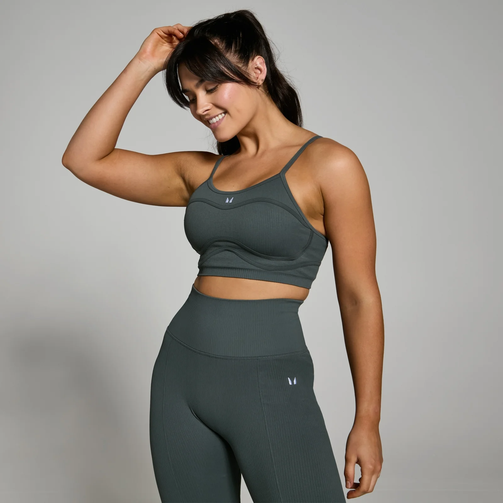 Brassière côtelée MP Lifestyle pour femmes – Ombre foncée - XS Image 1