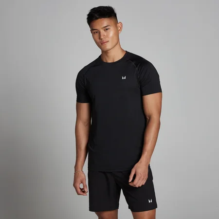 T-shirt d’entraînement à manches courtes MP pour hommes – Noir