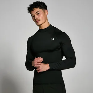 Première couche d’entraînement à col montant et à manches longues MP pour hommes – Noir - Size XXS