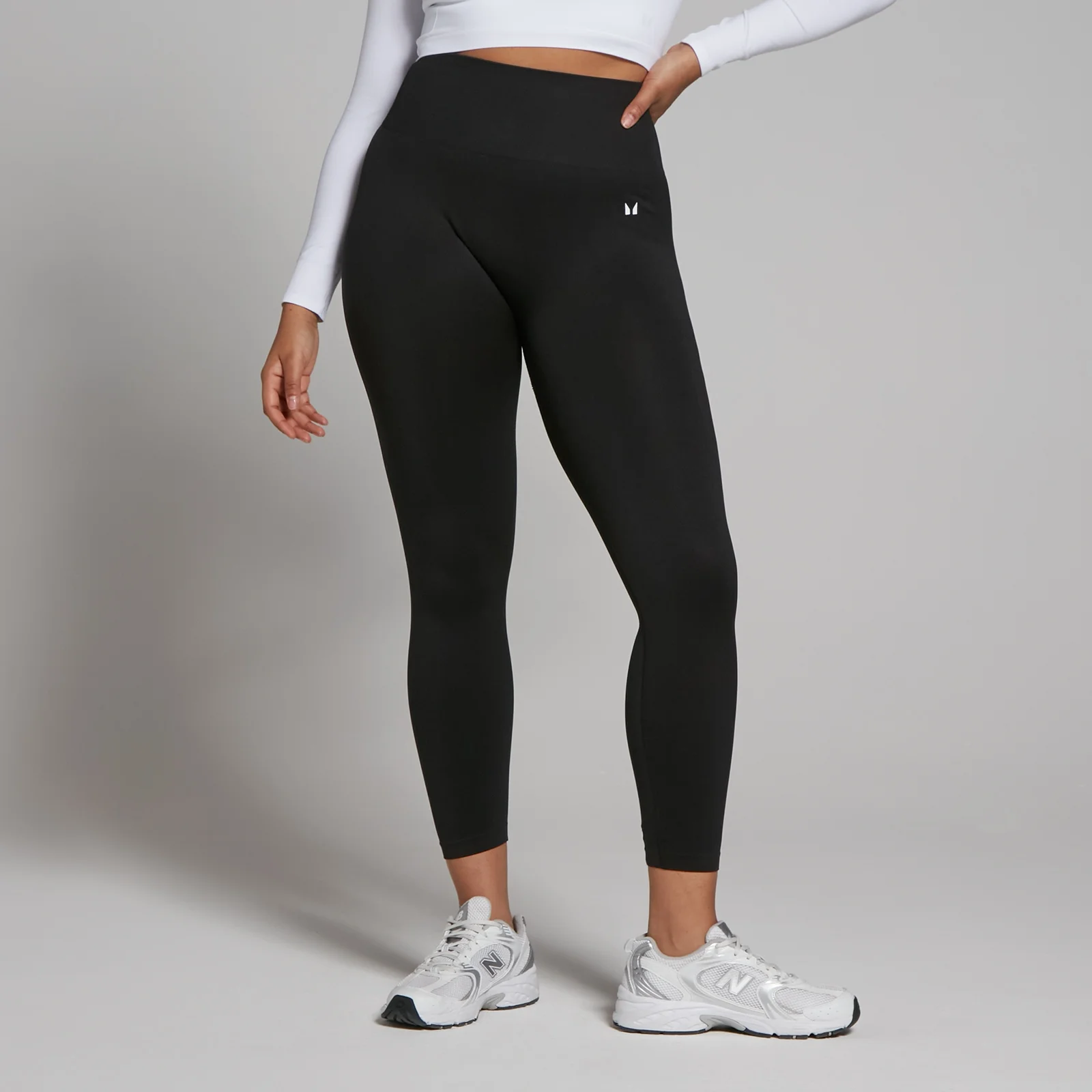 Legging ⅞ sans coutures MP Shape pour femmes – Noir - XXS Image 1