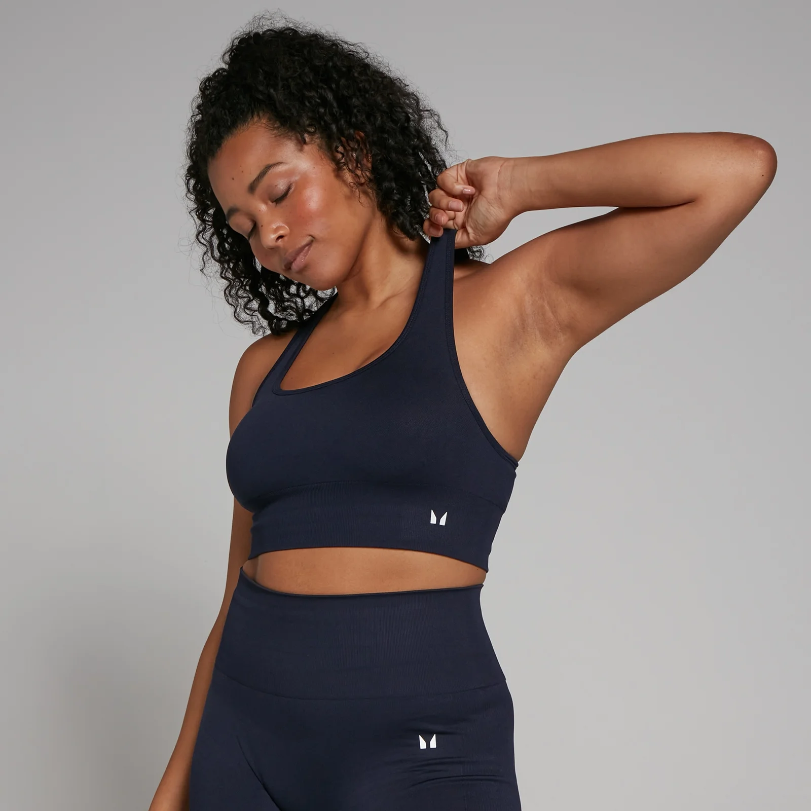 Brassière de sport sans coutures MP Shape pour femmes – Bleu marine - S Image 1