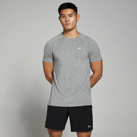 T-shirt à manches courtes MP Performance pour hommes – Chrome chiné