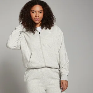 Sweat à capuche zippé MP Basics pour femmes – Gris clair chiné - Size XXS