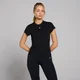 T-shirt moulant à manches courtes MP Basics pour femmes – Noir