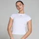 T-shirt moulant à manches courtes MP Basics pour femmes – Blanc