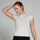T-shirt moulant à manches courtes MP Basics pour femmes – Gris clair chiné