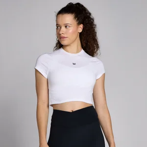 T-shirt court moulant à manches courtes MP Basics pour femmes – Blanc - Size XS