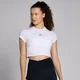 T-shirt court moulant à manches courtes MP Basics pour femmes – Blanc