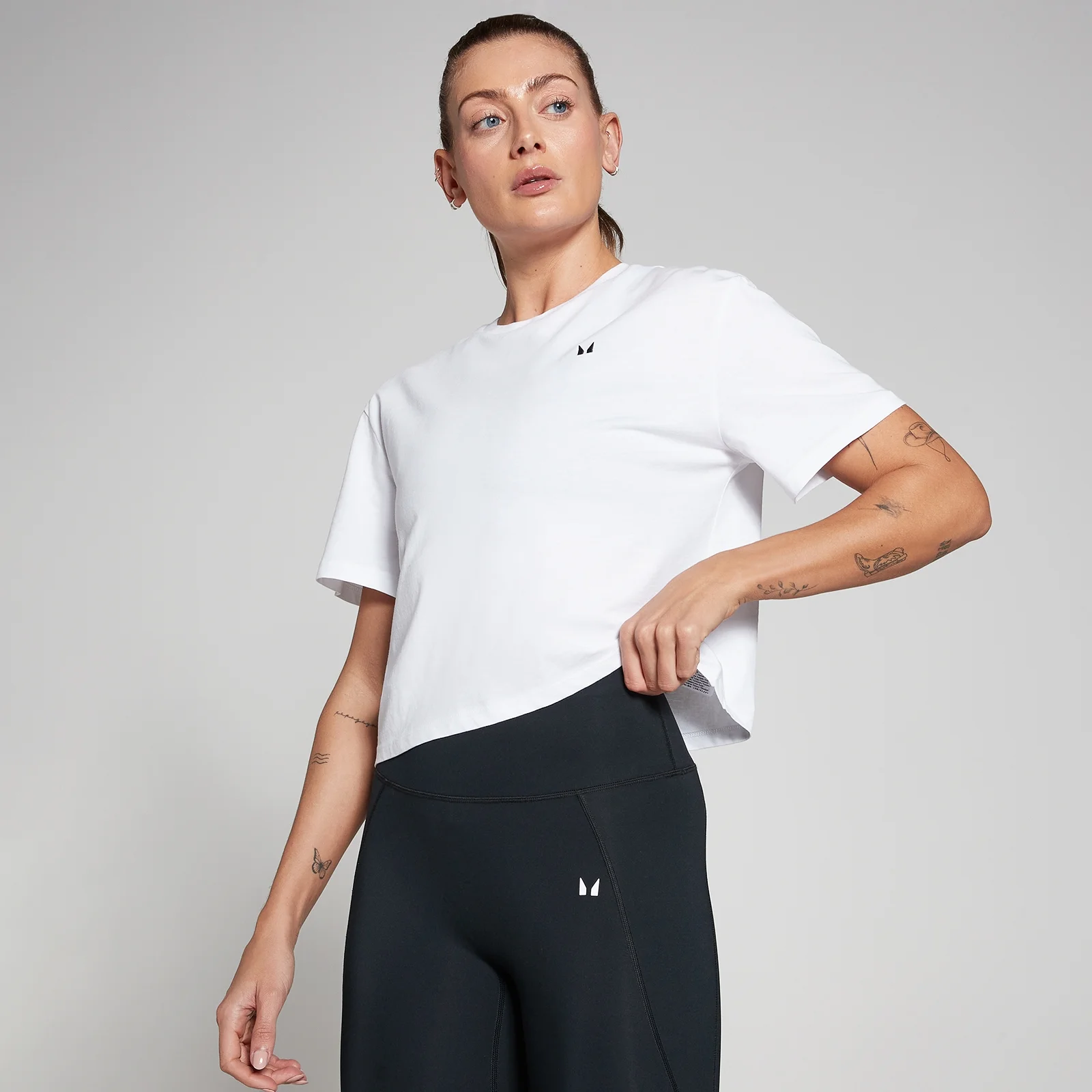 T-shirt court ample à manches courtes MP Basics pour femmes – Blanc - S Image 1