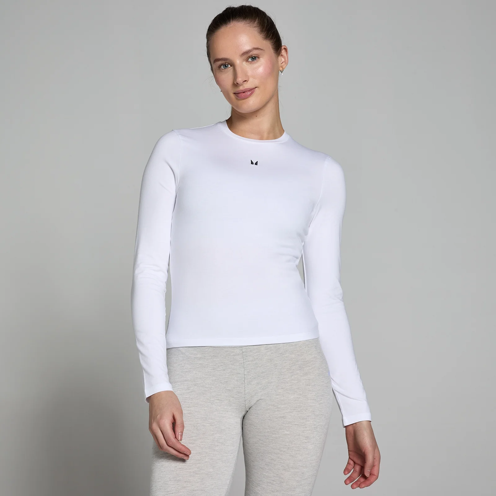 T-shirt moulant à manches longues MP Basics pour femmes – Blanc - XXS Image 1
