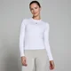 T-shirt moulant à manches longues MP Basics pour femmes – Blanc