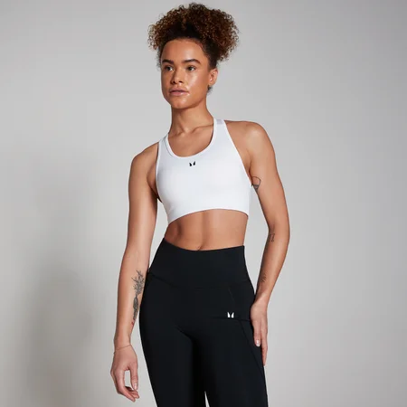 Brassière d’entraînement à dos nageur MP pour femmes – Blanc