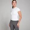 T-shirt moulant à manches courtes MP Tempo pour femmes – Blanc