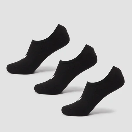 MP Unisex Invisible Socks (3 Pack) - Black