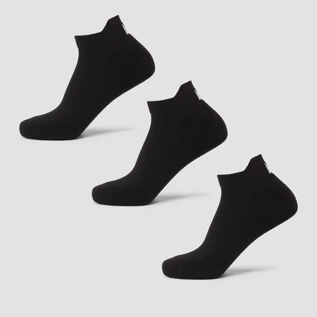 Chaussettes d’entraînement unisexes MP (lot de 3 paires) – Noir